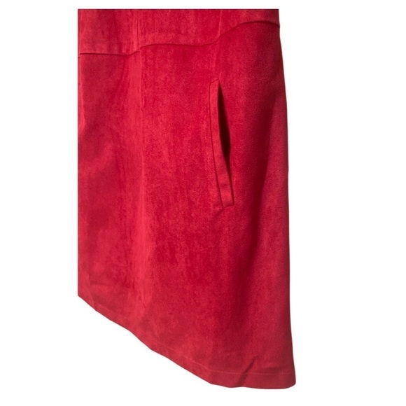 Jade By Melody Tam Pink Dress Short Sleeves Faux Suede size M - Picture 6 of 16